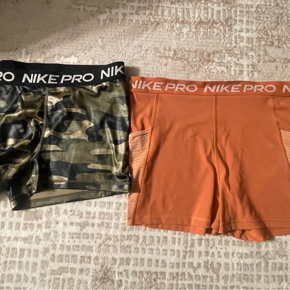 Nike Pants - Nike Pro Dri-FIT Orange Shorts